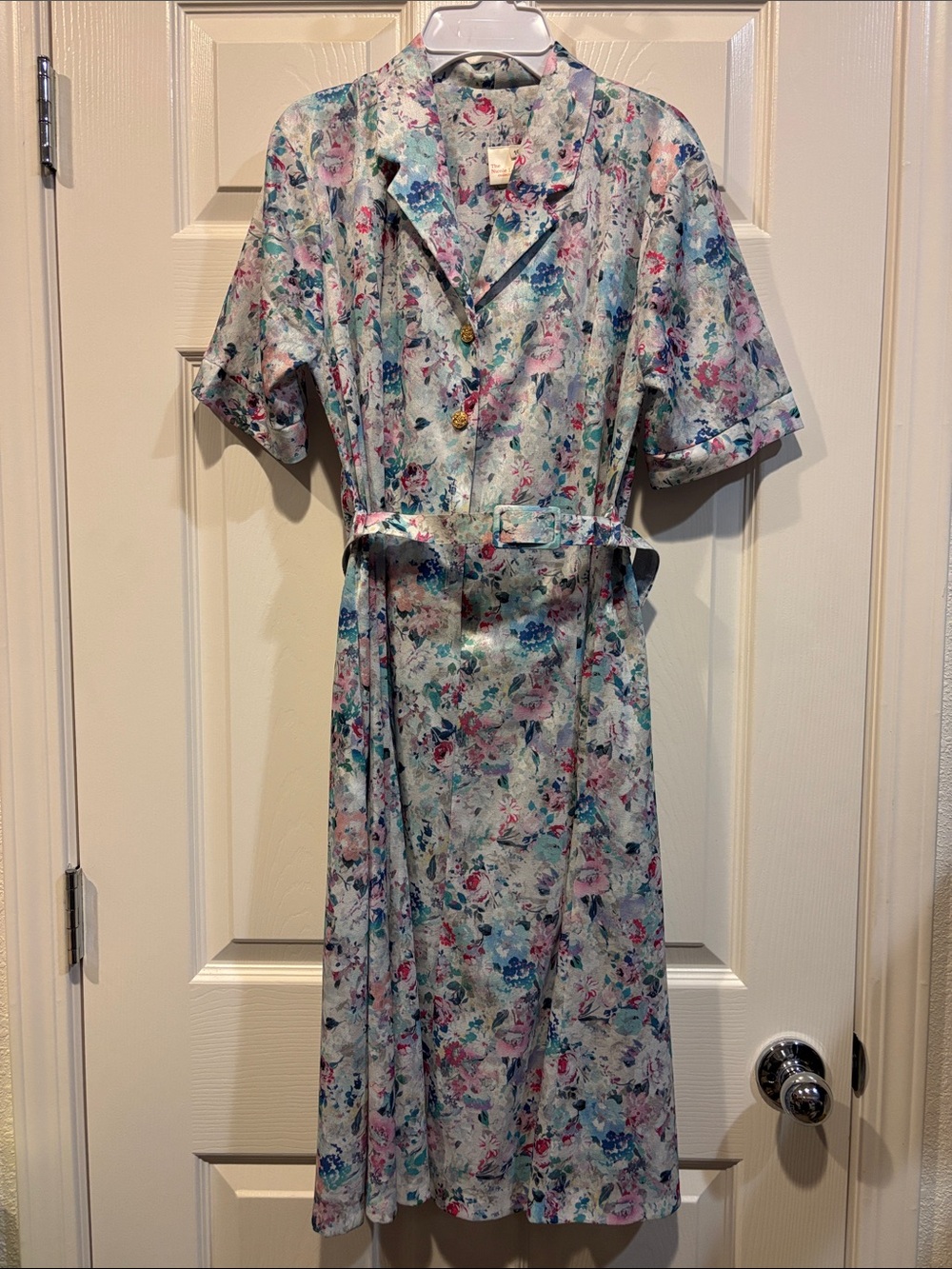 Floral Asymmetrical Women’s Dress in Pastel Multi